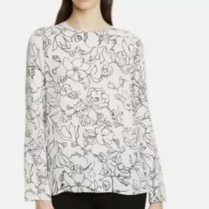 NWT LOFT Floral Print Semi-Sheer Blouse